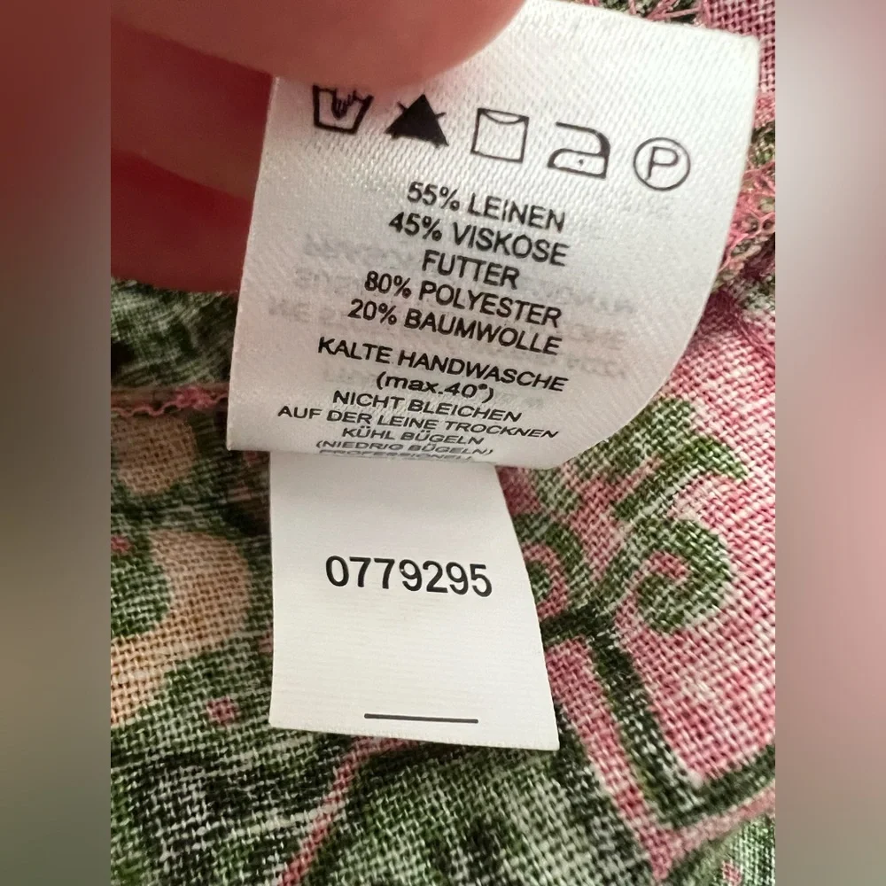 House of Harlow 1960 Linen Blend Halter Dress geometric and floral pattern Small - Picture 9 of 9